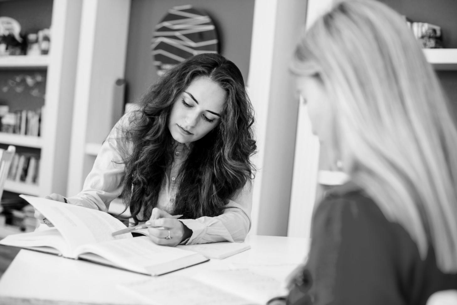 Business professionals collaborating on financial planning and budget analysis